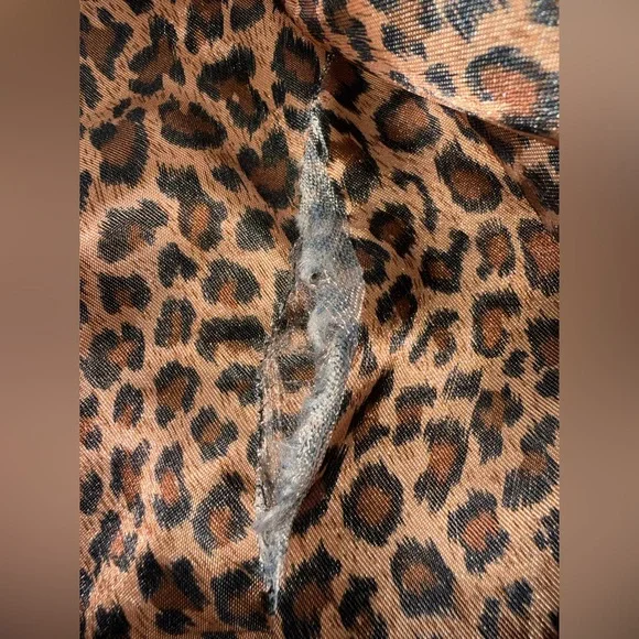 Wet Seal Black Cheetah Line Peacoat, size medium. - Picture 4 of 5